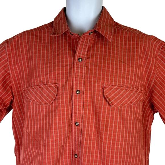 REI Plaid Snap Front Shirt Short Sleeve Size Large Casual Performance - Picture 2 of 5